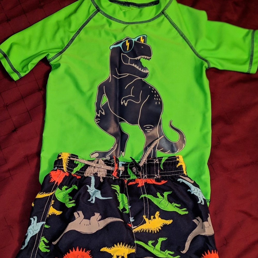 4T boy swim suit with shirt
